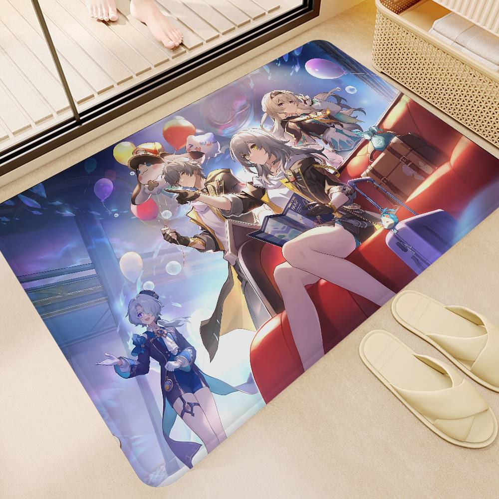 

RPG Game Honkai Star Rail Door Mat Nordic Style Bedroom Living Room Doormat Home Balcony Anti-Slip Alfombra 40x60cm
