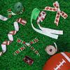 1 Roll Football Ribbon 5 Yards Rugby Grosgrain Ribbons Brown Green Sports Decorative Ribbon for Gift Wrapping Party Favors DIY Crafts