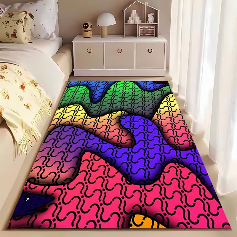 Colorful Abstract Puzzle Pattern Carpet for Living Room or Bedroom Decor Suitable for Use As an Anti-slip for Living Room Bedroom Sofas