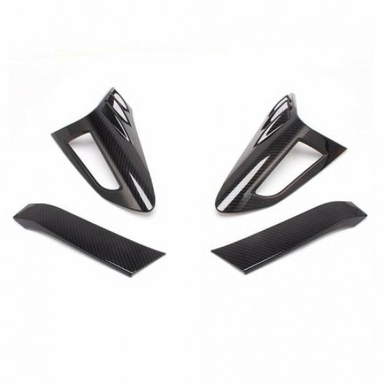 For 2016- Toyota CHR C-HR Carbon Fiber Look Rear Tail Light Lamp Cover Trim