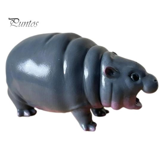 

Moo Deng Hippo Figure Маленькая фигурка бегемота из смолы Настольная скульптура бегемота Домашнее украшение для книжной полки в спальне 8 cm серый