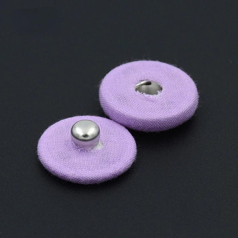 Kovové patentky Knoflíky na stisk Šití Oblečení Příslušenství Zapuštěná přezka Obalená látkou 20 ks 15/18/21/23/25 mm
