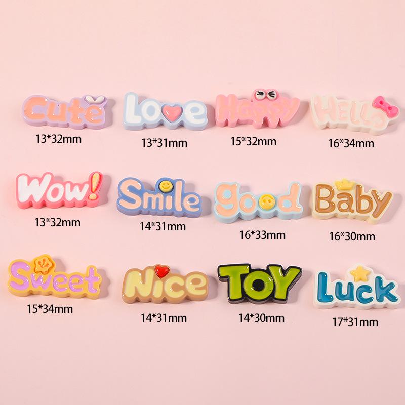 Colorful Epoxy Resin Letter Sign for DIY Projects: Phone Case Decals, Fridge Magnets, Shoe Buckles