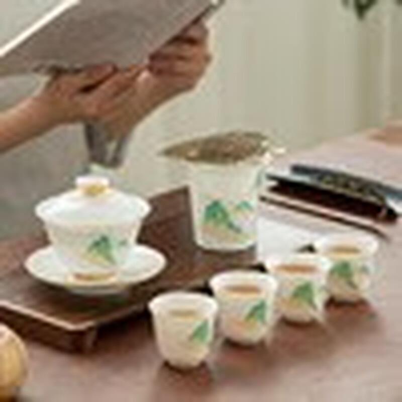 

Chaxun High White Jade Office Kung Fu Tea Set