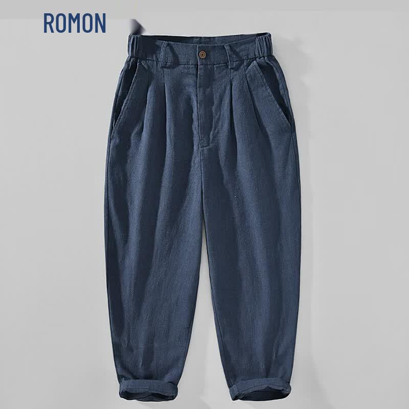 

Men s Cotton Linen Cropped Pants XL