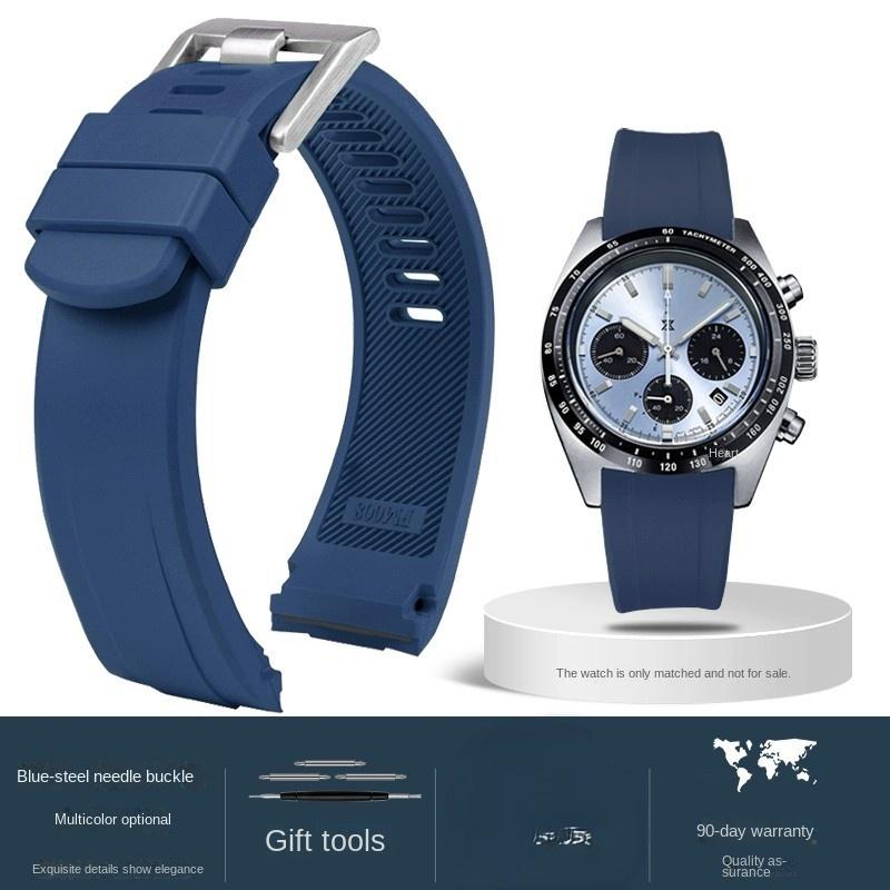 Pentru Seiko PROSPEX SSC813P1 SSC909P1 panda cauciuc capăt curbat Negru Albastru Portocaliu curea ceas Silicon impermeabil moale curea ceas bărbat