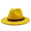 61Cm Large Size Woolen Jazz Hat Top Hat Retro Flat-Brimmed Big Eaves Hat