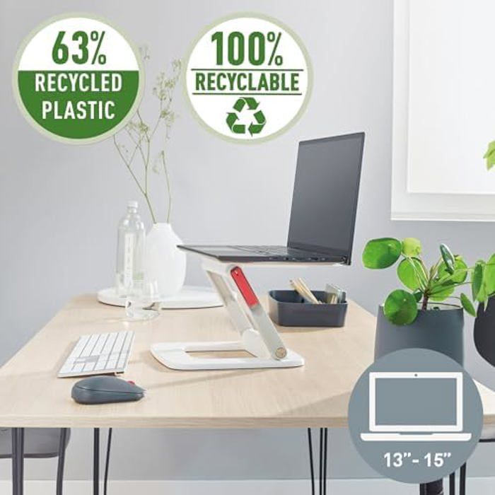 Support Multi-angles - Leitz - Ergo - Réglable - Plastique Recyclé - Design Compact