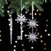 Stunning Christmas New Decorations Clear Ice Stick Hangings For Festive Tree Arrangement Snowflakes Featuring