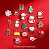 2025 Cute Christmas Cartoon Brooch: Snowman & Gingerbread Man Pin with Exquisite Design for Coat