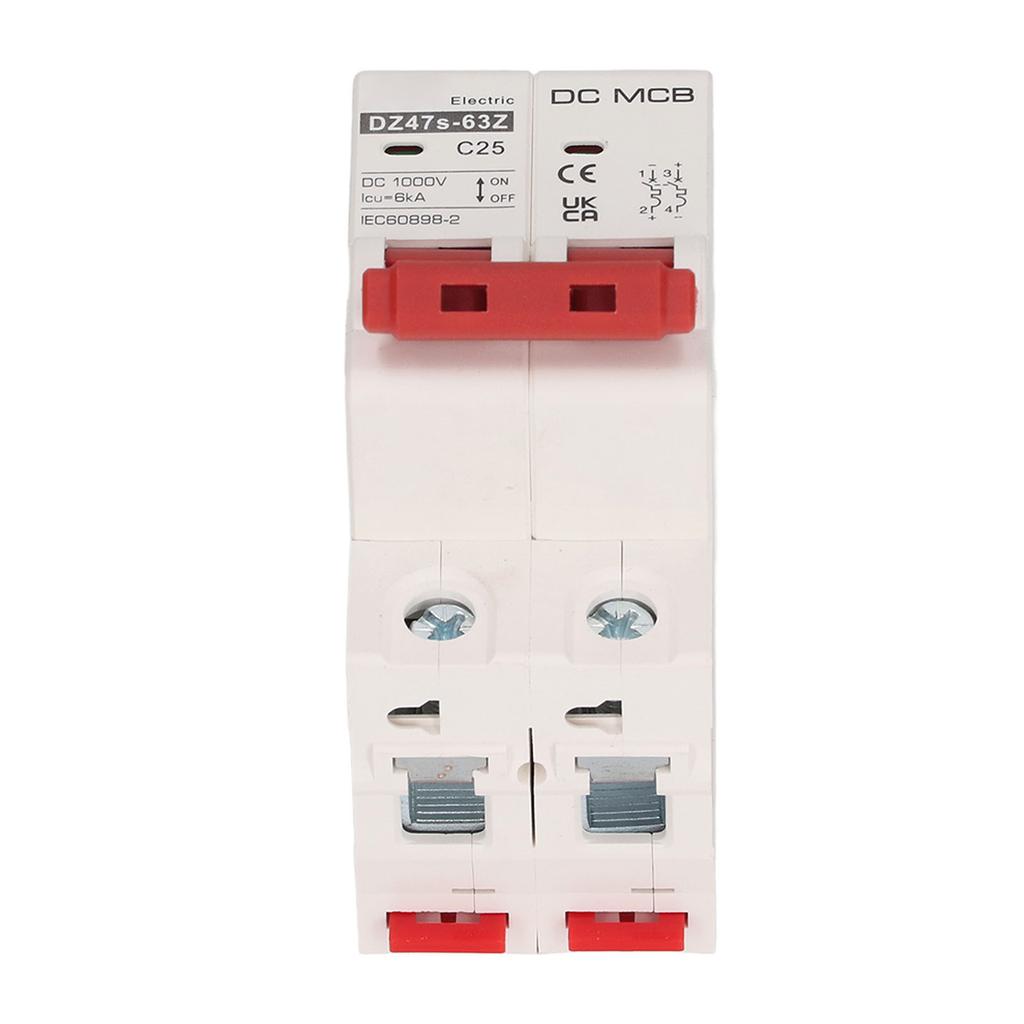 DC Circuit Breaker Short Circuit Protection Modular Circuit Breaker with DIN Rail 2P 1000V 25A