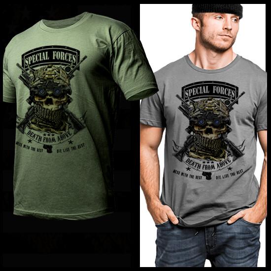 Спецподразделение Военный Десантник Ночное Видение Воздушно-Десантный Боевой Ветеран Унисекс Футболка XXXXL