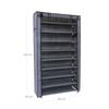 SONGMICS 10-Tier Shoes Rack with Dustproof Cover, Storage Cabinet, Organizer Hold up to 40 Pairs of Shoes, in Living Room, Hallway, 88 x 28 x 160 cm
