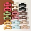 High Quality18pcs Cute Minimalist Rectangular Hair Clips - Non-Slip Grip, Matte Finish, Assorted Colors (Pink, Green, Brown, Orange, Red, Purple) for