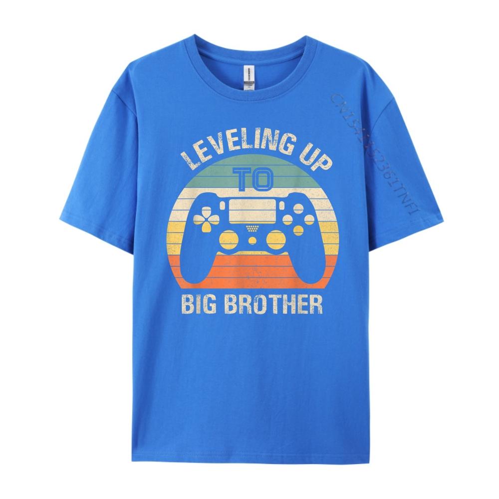 Leveling up to Big Brother 2025 funny gamer vintage kids men Funny T Shirts Men Couples Cotton T Shirt Men Tops  Tees