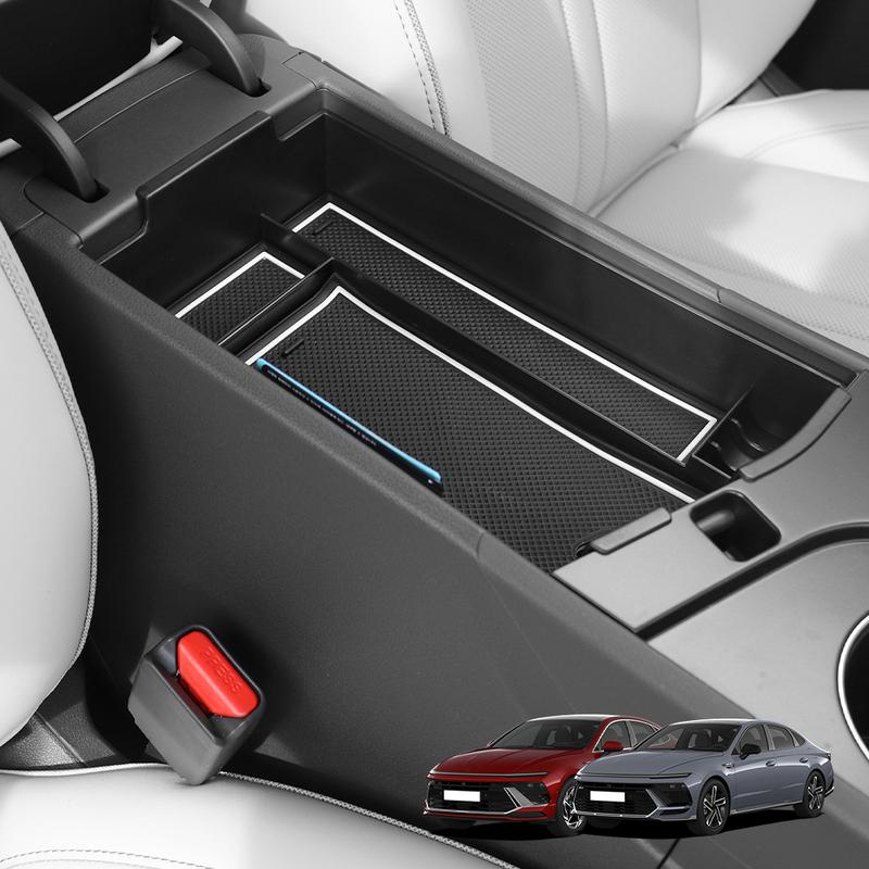 For Hyundai Sonata The Edge 2025 Left Hand Drive Center Console Armrest ert Storage Tray Organizer Car Interior Accessories