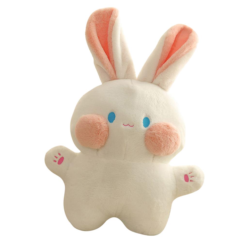 Bunny Plush Toy Cute Soft Lovely Hugging PP Cotton Bunny Pillow Toy for Girl Children Kids White 15.7in