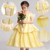 AOTYP Princess Princess Yellow 100 Dress, Kids' Dress, Headband, 8-Piece Set, Girls' Costume, Transformation, Cosplay, Halloween, Christmas, Birthday,