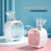 Portable Summer Fox Humidifying Spray Cool Air Desk Fan with Nezha Sticker
