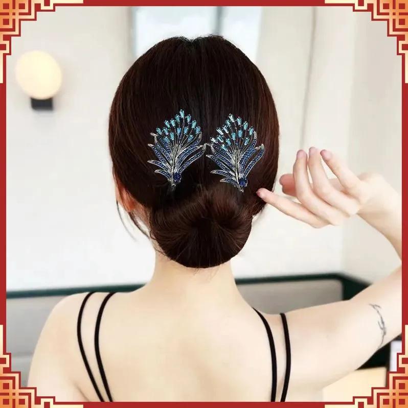 Fully Rhinestone Hair Bun Tool, Bun , Elegant And Sophisticated Braiding Tool, Hair Clip.