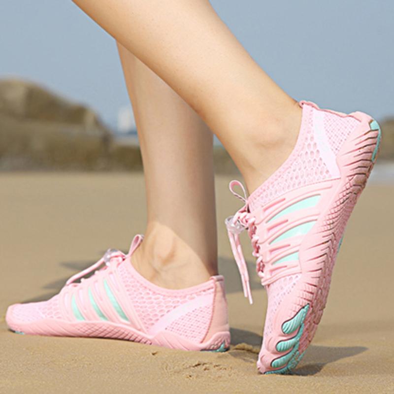 Vodní boty Vícebarevné Volitelné Unisex Plážové Plavecké Boty Šněrovací Brodění Pětiprsté Vodní Boty