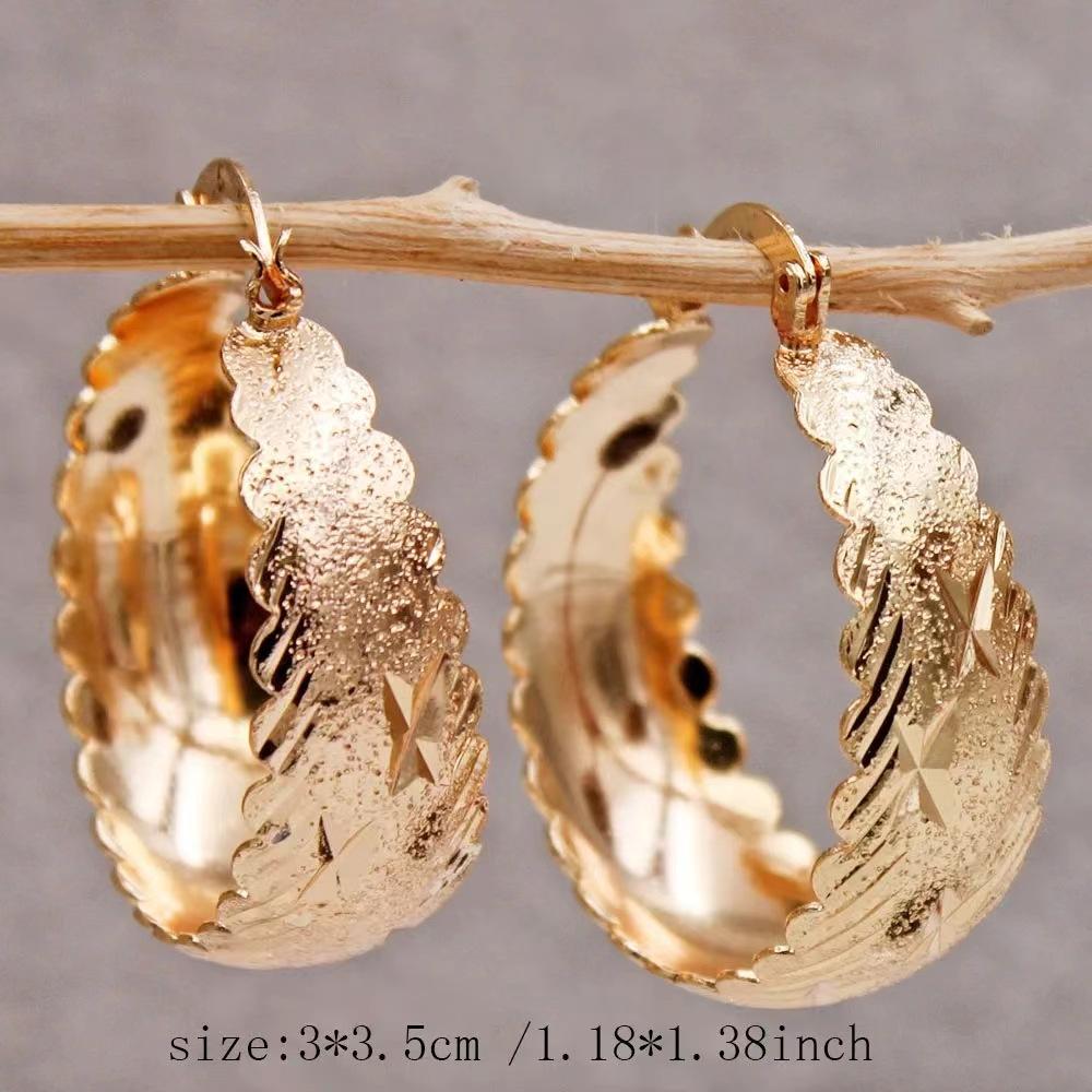 Copper Material Exaggerated Geometric Irregular High-End Earrings Personality Temperament Simple Earrings Earrings