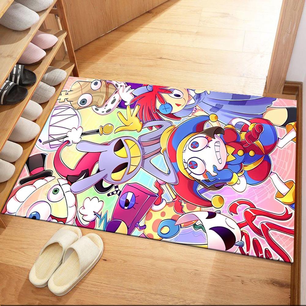 Digital Circus Area Rug Perfect For Kitchen Dining Room Balcony Foyer Antislip Rug Anime Office Decor Perfect Gift For Friends Family
