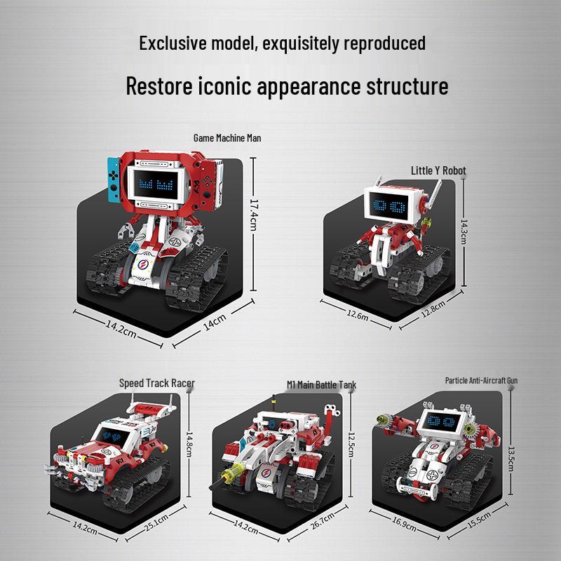 Electric Remote-Control Programming Robot Toy - Compatible with LEGO for Kids' Birthday Gift