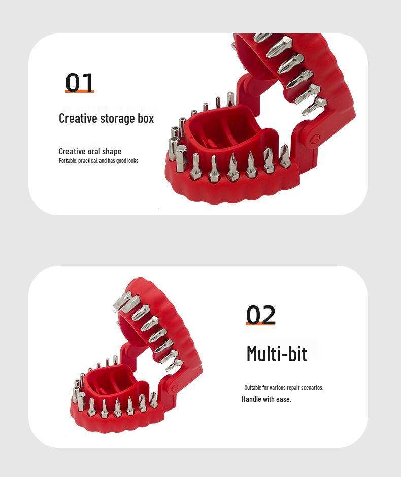28-in-1 Kreatives Zahnförmiges Tragbares Schraubendreher-Set