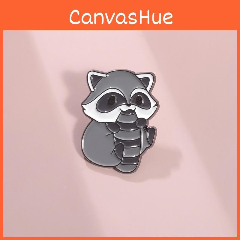 Playful Charming Raccoon Design Brooch Fun Animal Pin Stylish Alloy Badge Everyone For