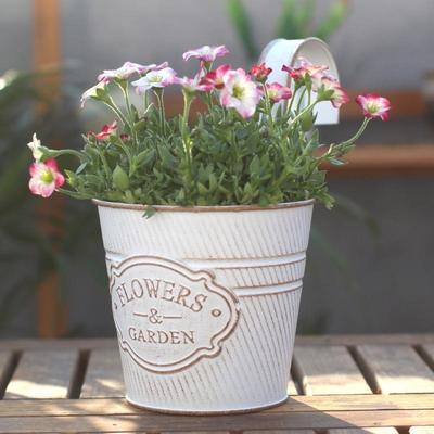 Balkon Hängender Blumentopf Metall Display Pflanzgefäß für Haus Garten Gebrauch 55KF