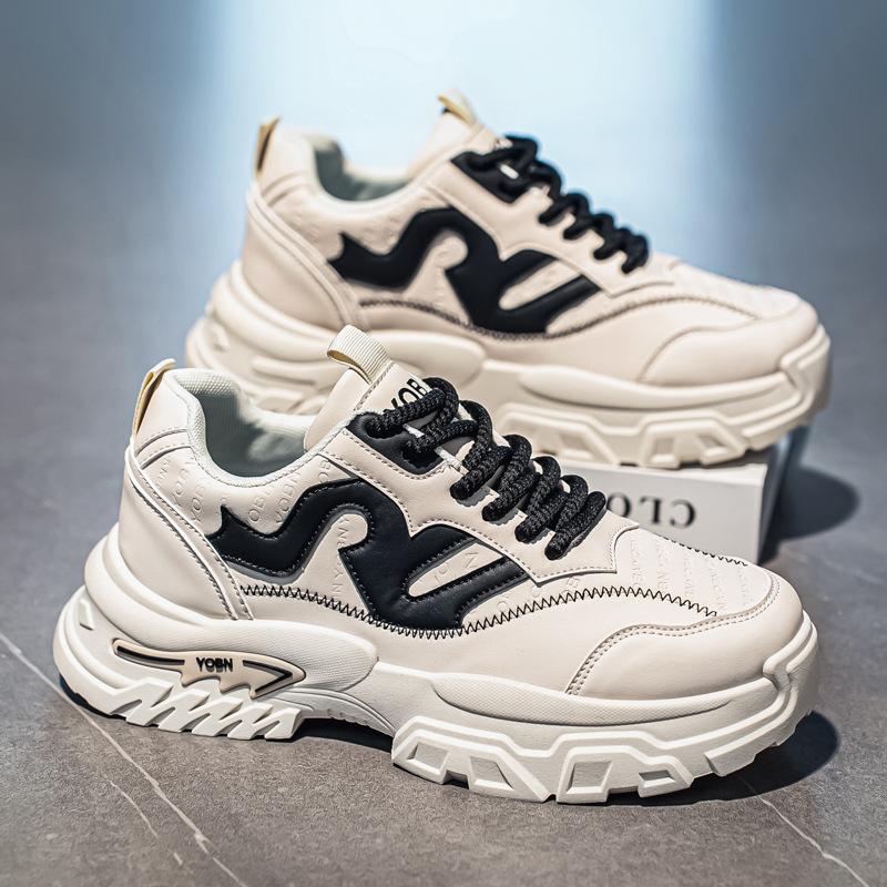 

Putian dad shoes men s new men s shoes autumn and winter leather surface waterproof and deodorant sports and leisure shoes platform Forrest Gump b 46