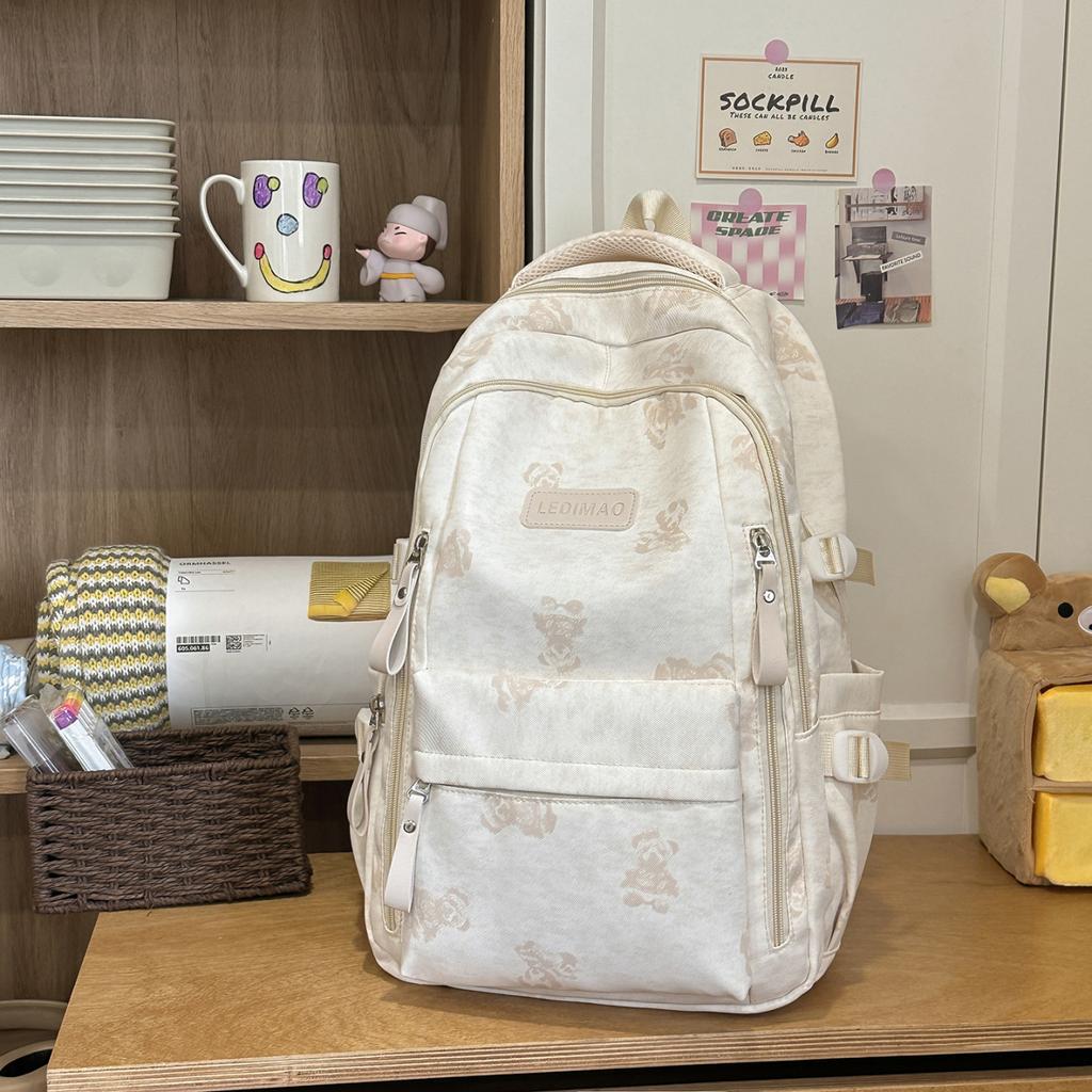 Schoolbag new Japanese bear schoolbag female junior high school students large capacity high value backpack fashion versatile casual backpack