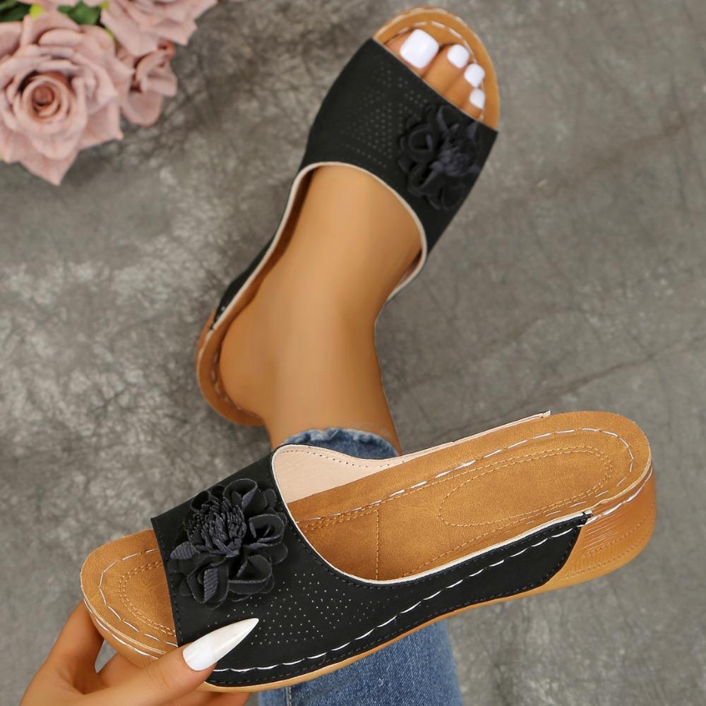 Fashion Shoes Women's Sandals Summer Elegant Shoes Woman Slides Sandals Ladies Wedge Sandals for Women Casual Footwear Slipper