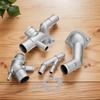 4 stuks Aluminium Koelvloeistof Flens Upgrade Kit Vervanging Motor Koelvloeistof Slang Connector 06A121132A voor Golf MK4 Jetta 1.8T