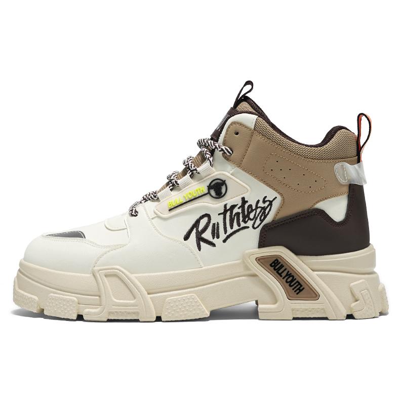New British Style Men's Boots Four Season High Tops Men's Casual Shoes Comfort Anti Slip Sport Hiking Boots Designer Luxury
