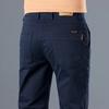 Men's Pure Cotton Classic Solid Color Casual Pants Business Stretch Slim Straight Brand Trousers Male