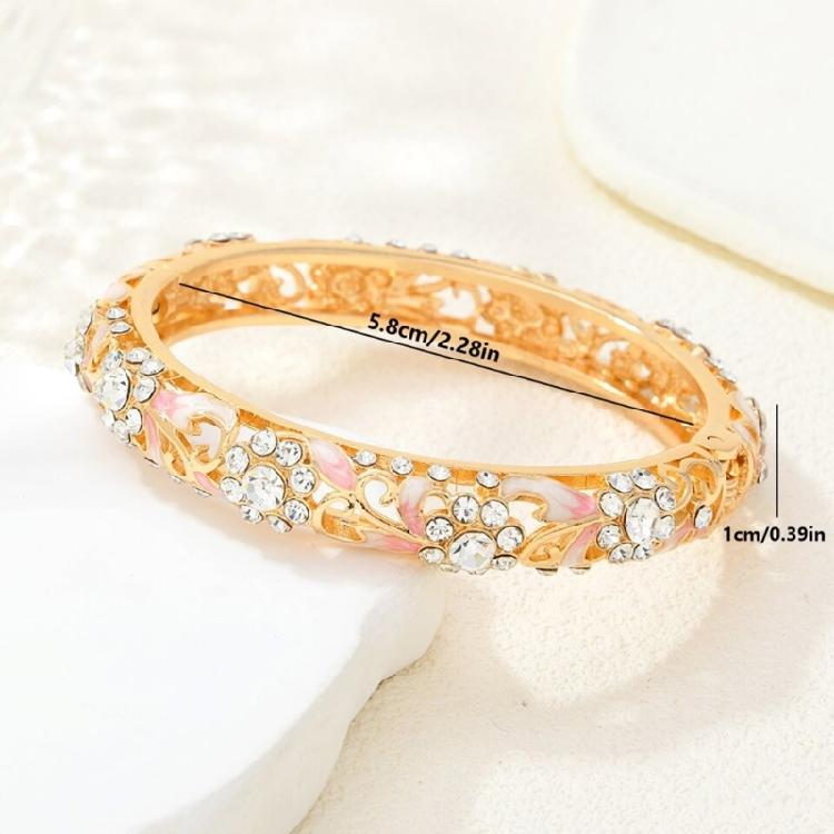 Romance Hollow Out Fish Tail Spring Bracelet Zinc Alloy Hand Chain with Brilliant Rhinestones Accent Assorted Color
