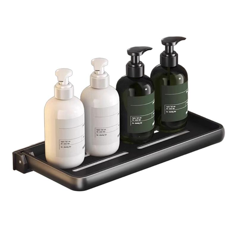 

Bathroom Shelves Wall Mounted Foldable Shelf for Bathroom 12/16inch Waterproof Shower Shelf Rack for Laundry Toilet Room 30cm чёрный