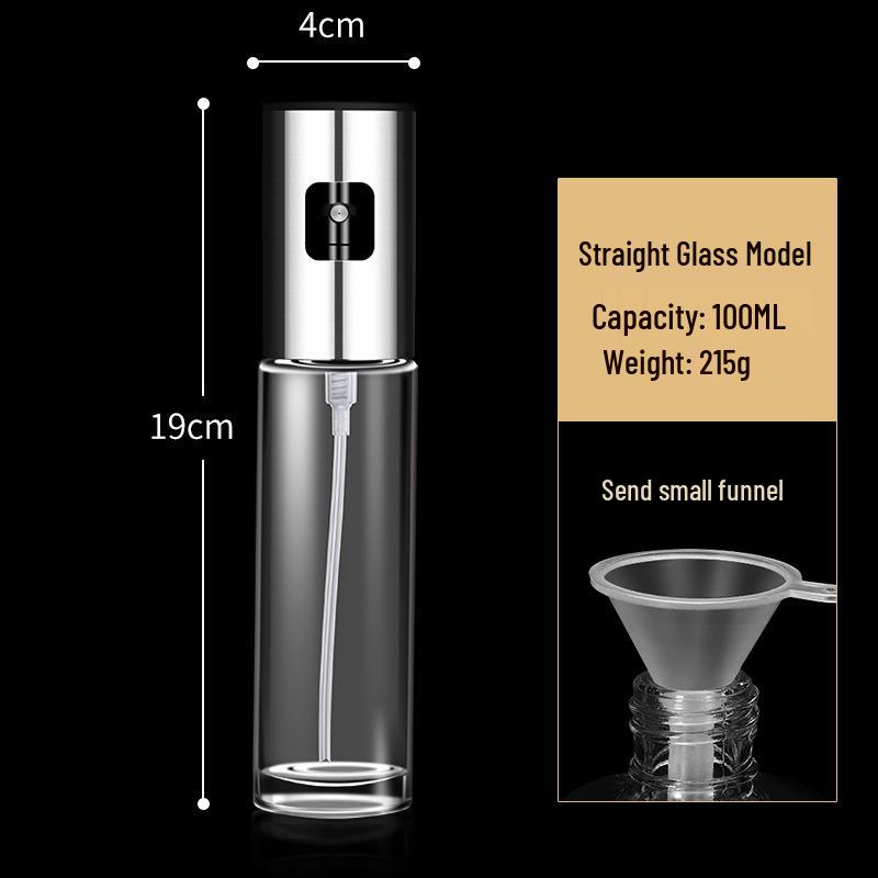 Leak-Proof 304 Stainless Steel Oil Pot with Diamond Glass Spray for Barbecue & Kitchen