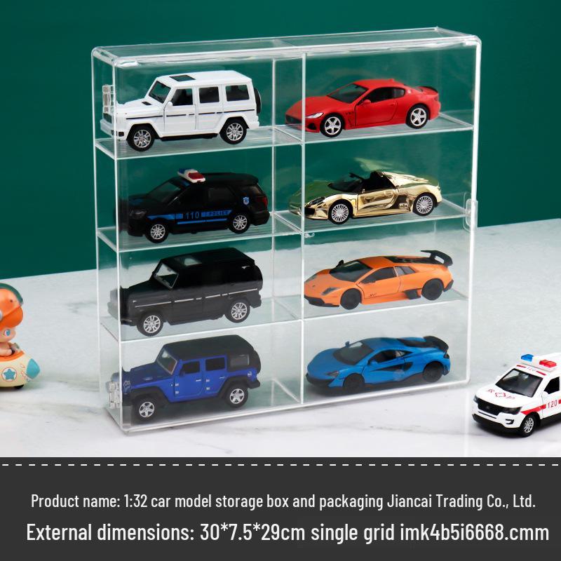 Hot Wheels Toy Display & Storage Cabinet with Compartments - Transparent Box for Small Car Models