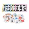 Shadow Matching Cards Wood Blocks Animal Fruit Shape Pairing Game Educational Memory Card Toy for 2‑