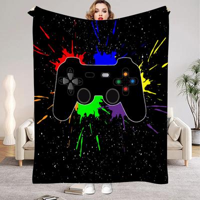 Flannel Blanket 3D Printed Gamer Blanket For Office Home Camping Nap Leisure Blankets Christmas Gifts For Home Bedroom Decor