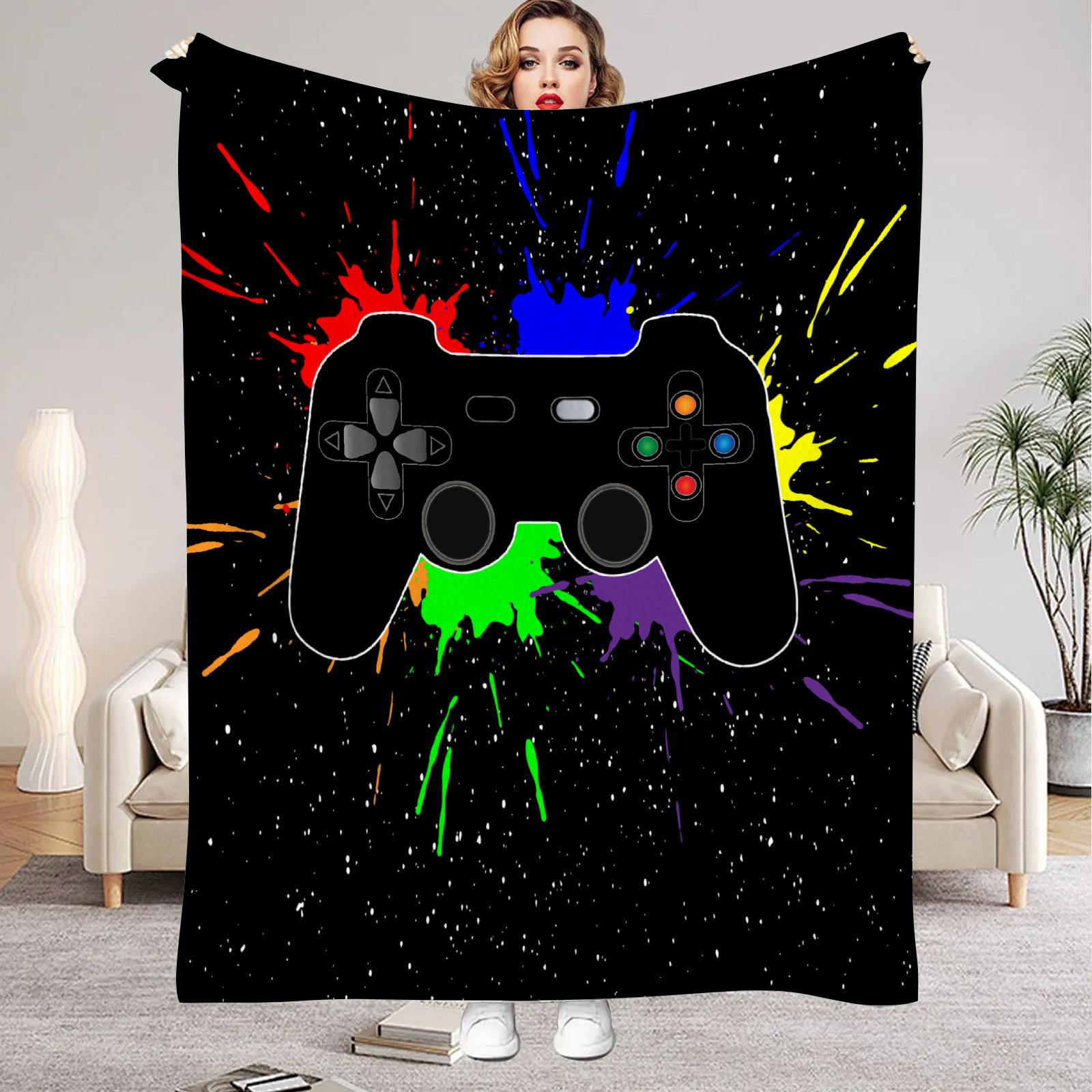 

Flannel Blanket 3D Printed Gamer Blanket For Office Home Camping Nap Leisure Blankets Christmas Gifts For Home Bedroom Decor 75x90cm