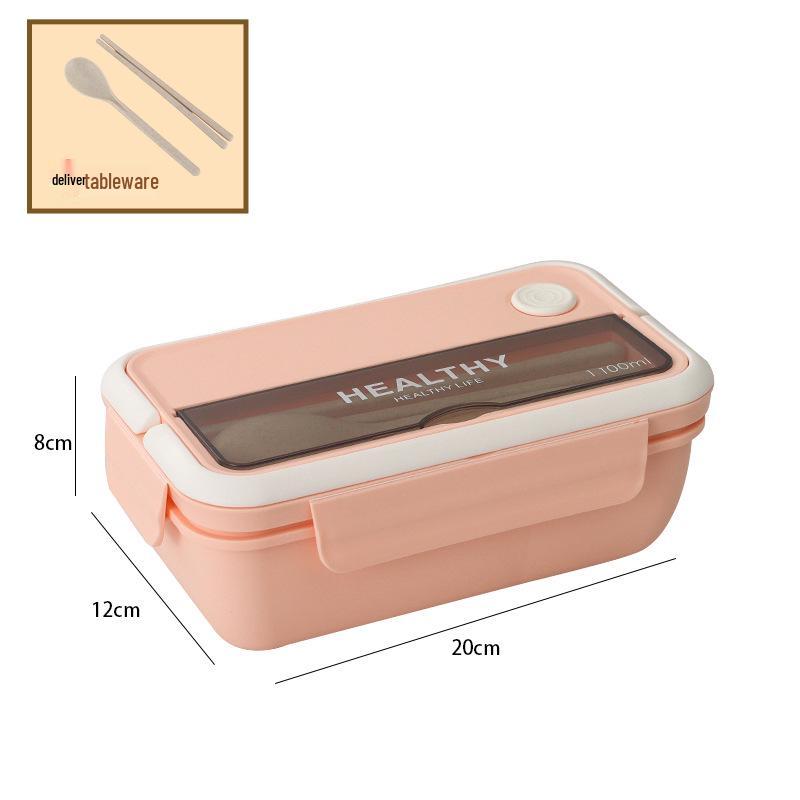 Portable Wheat Straw Bento Box: Insulated, Multi-Compartment, Japanese-Style, Microwave Safe for Office Workers & Students