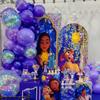 12 Stück schillernde 4D runde Folienballons 22/12/10 Zoll holografische 4D-Folienballons Helium Luft Globos Meerjungfrau Geburtstag Hochzeit Dekoration 5