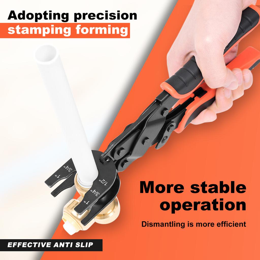1 Pc Carbon Steel Pipe Disconnect Pliers for 1/2" 3/4" 1" Anti Deformation Push to Connect Removal Tools for PEX PVC Copper Pipe