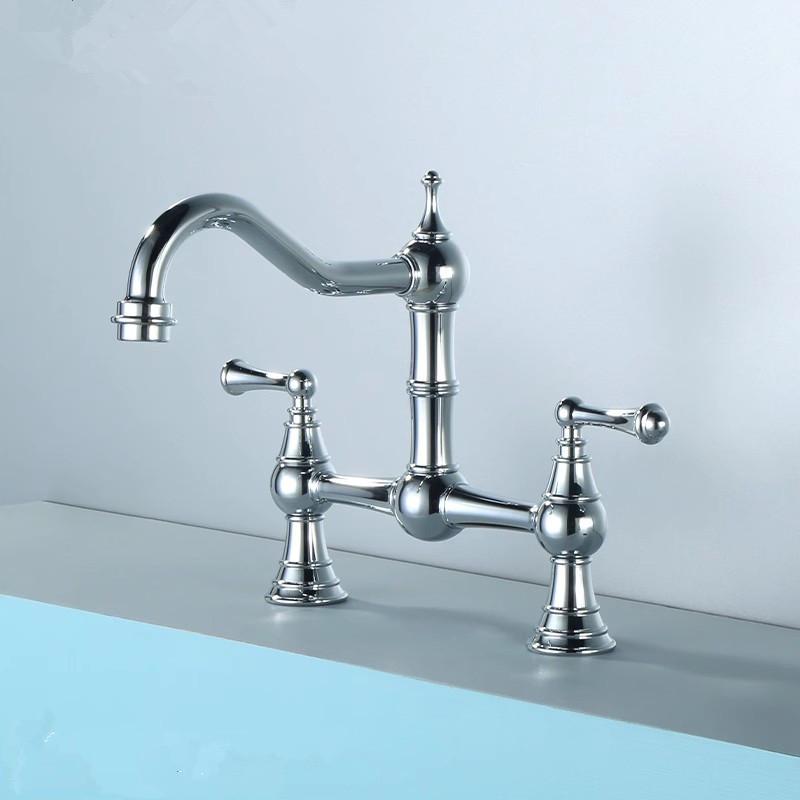 

Brushed Gold Kitchen Faucet Gold Pot Filler Tap Deck Mounted Black Hot Cold Black Basin Faucet Sink Tap Spout Brass