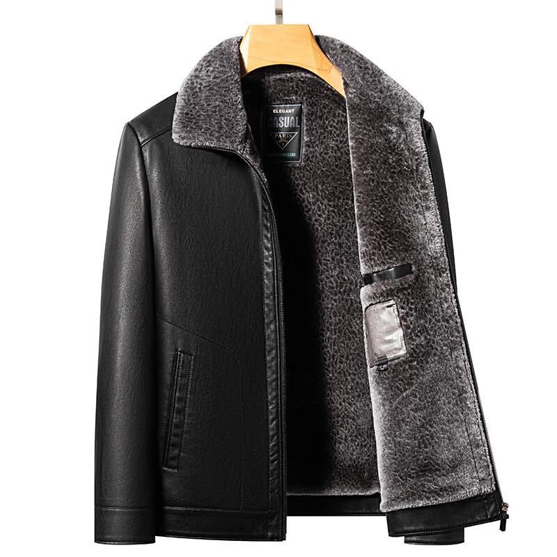 Herren Verdickte Schafslederjacke