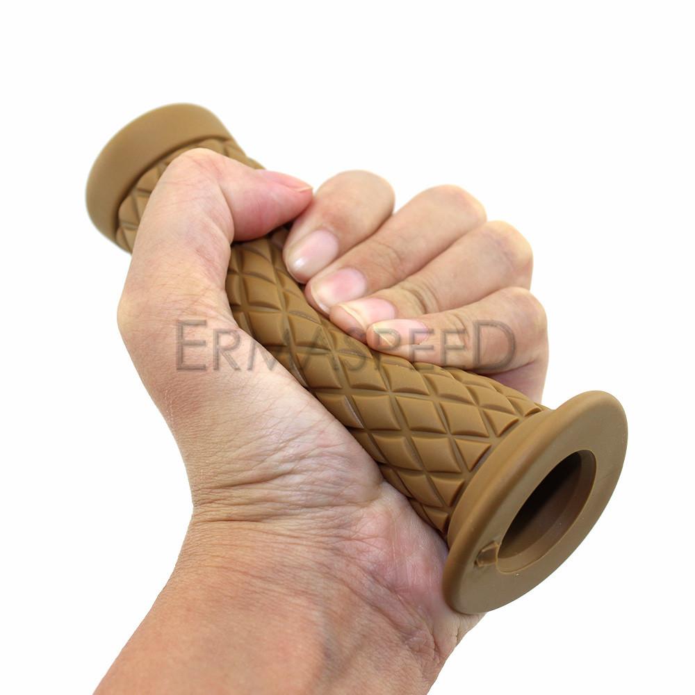 Retro motocyklové rukojeti Univerzální 7/8" 22 mm 24 mm Protiskluzové pryžové rukojeti pro motocykly Moto Scooter Motocross Motorbike
